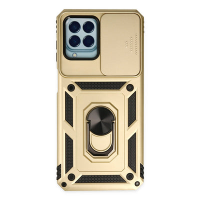 Newface Samsung Galaxy M33 Kılıf Pars Lens Yüzüklü Silikon