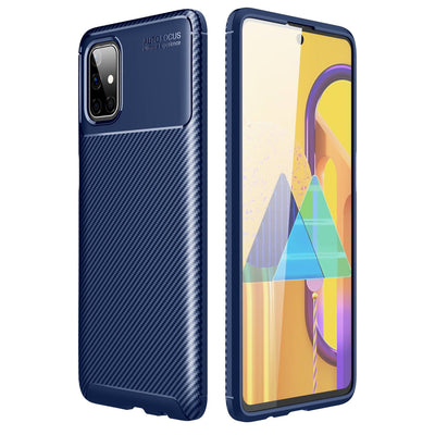 Newface Samsung Galaxy M51 Kılıf Auto Focus Karbon Kapak