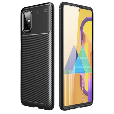 Newface Samsung Galaxy M51 Kılıf Auto Focus Karbon Kapak
