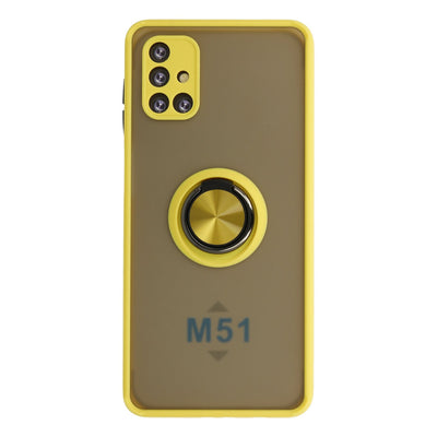 Newface Samsung Galaxy M51 Kılıf Montreal Yüzüklü Silikon Kapak