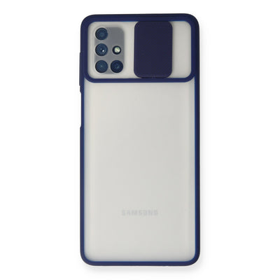 Newface Samsung Galaxy M51 Kılıf Palm Buzlu Kamera Sürgülü Silikon
