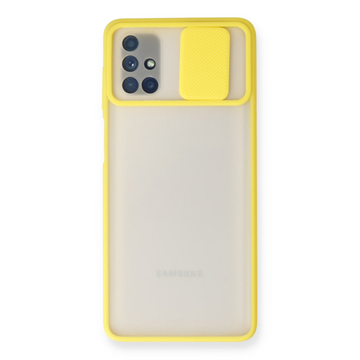 Newface Samsung Galaxy M51 Kılıf Palm Buzlu Kamera Sürgülü Silikon