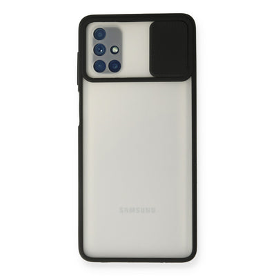Newface Samsung Galaxy M51 Kılıf Palm Buzlu Kamera Sürgülü Silikon