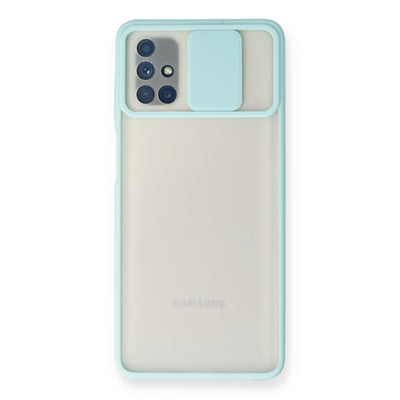 Newface Samsung Galaxy M51 Kılıf Palm Buzlu Kamera Sürgülü Silikon