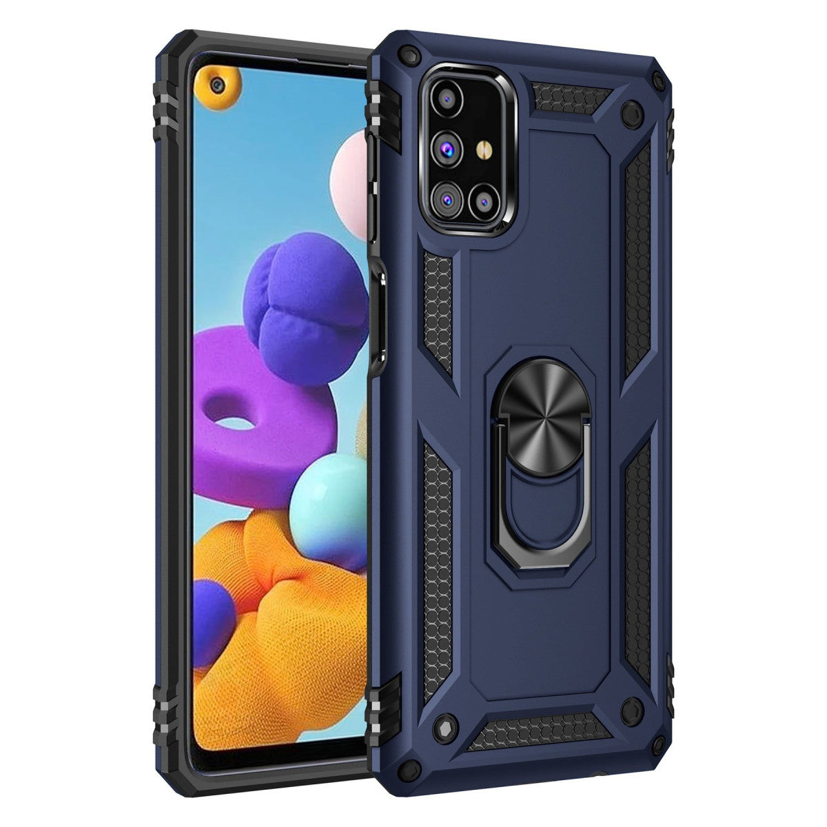 Newface Samsung Galaxy M51 Kılıf Sofya Yüzüklü Silikon Kapak