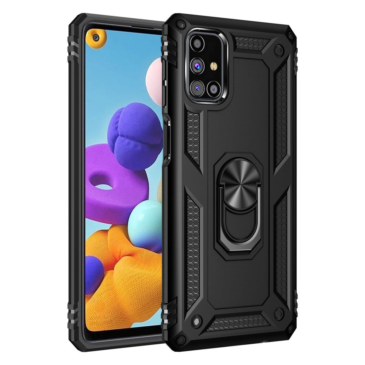 Newface Samsung Galaxy M51 Kılıf Sofya Yüzüklü Silikon Kapak