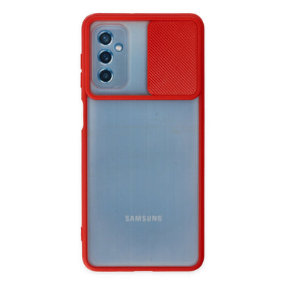 Newface Samsung Galaxy M52 5G Kılıf Palm Buzlu Kamera Sürgülü Silikon