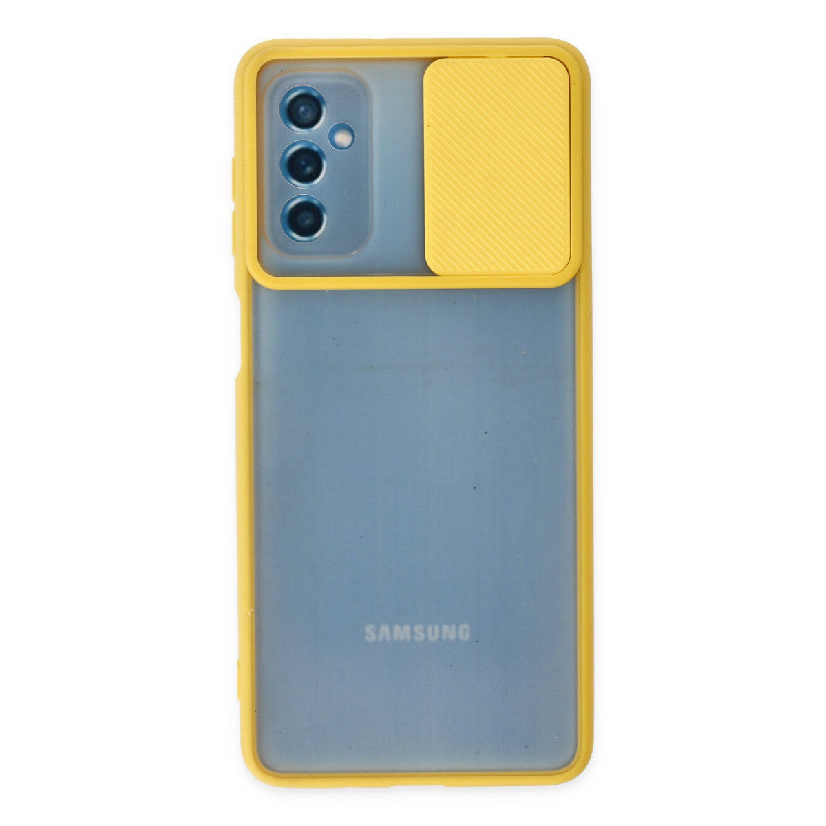 Newface Samsung Galaxy M52 5G Kılıf Palm Buzlu Kamera Sürgülü Silikon
