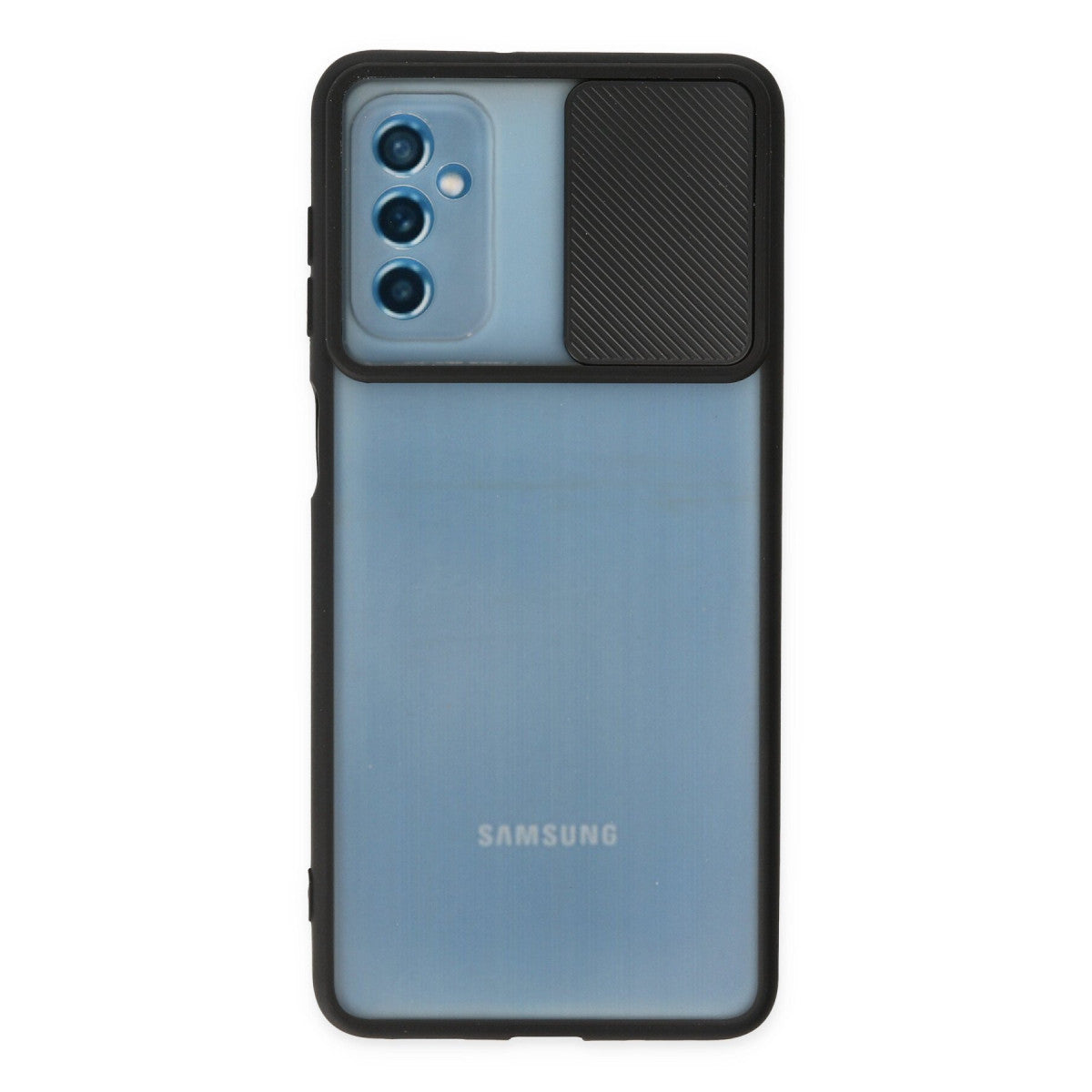 Newface Samsung Galaxy M52 5G Kılıf Palm Buzlu Kamera Sürgülü Silikon