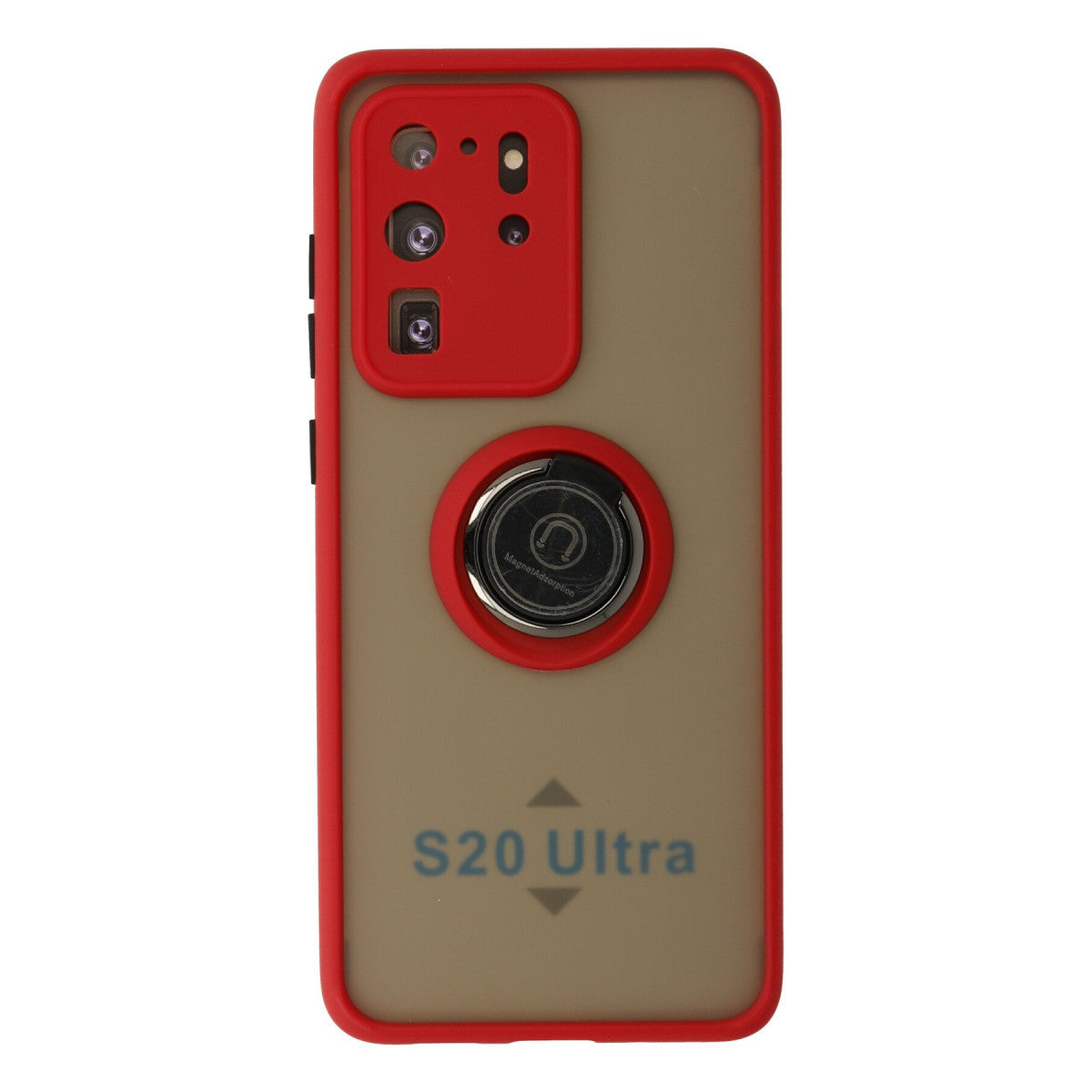 Newface Samsung Galaxy S20 Ultra Kılıf Montreal Yüzüklü Silikon Kapak