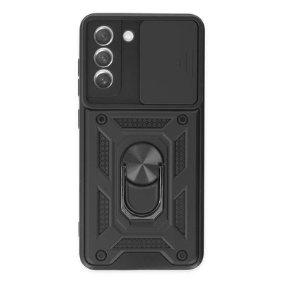 Newface Samsung Galaxy S21 FE Kılıf Pars Lens Yüzüklü Silikon