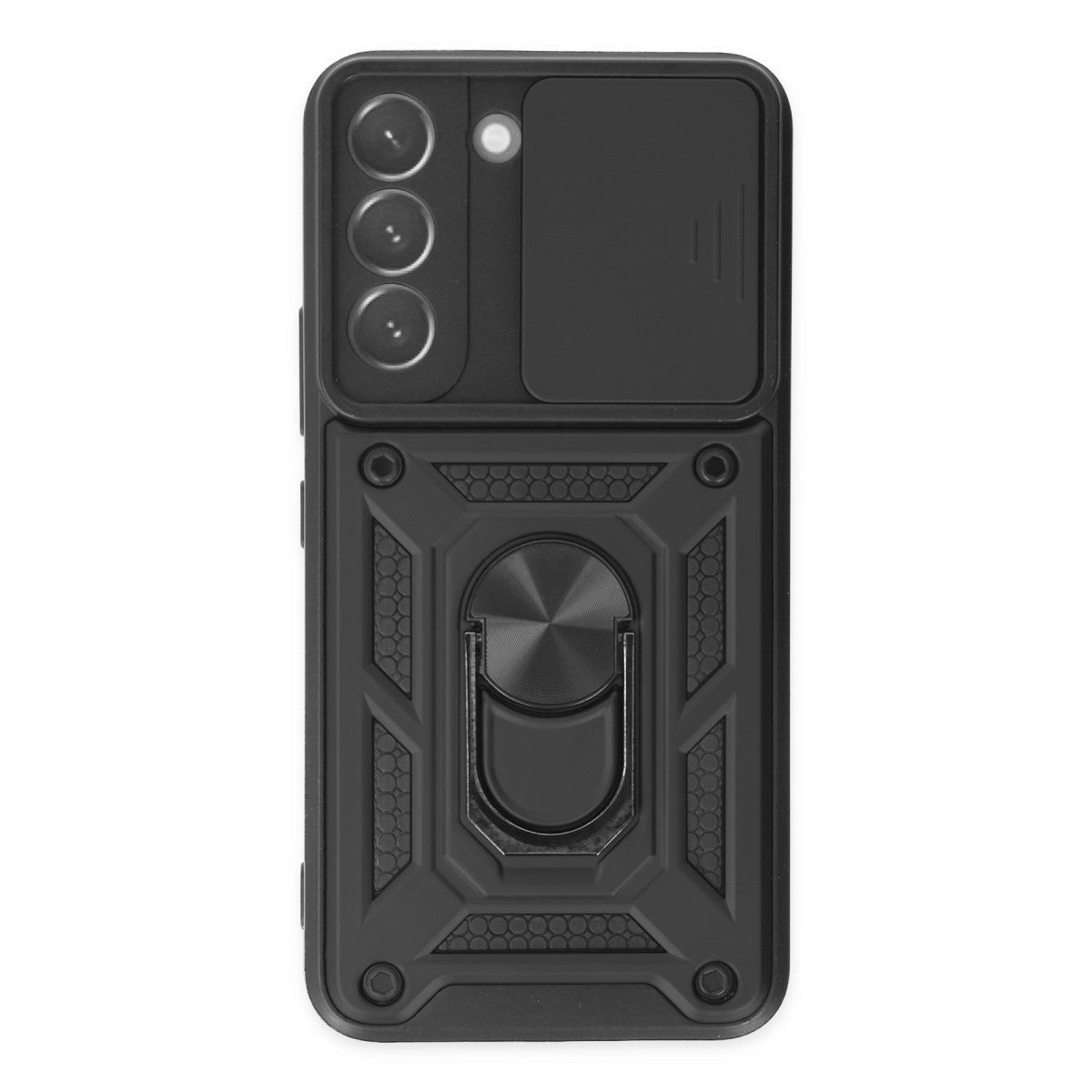 Newface Samsung Galaxy S22 Kılıf Pars Lens Yüzüklü Silikon