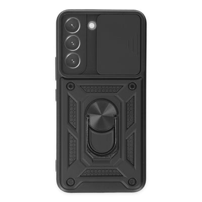 Newface Samsung Galaxy S22 Kılıf Pars Lens Yüzüklü Silikon