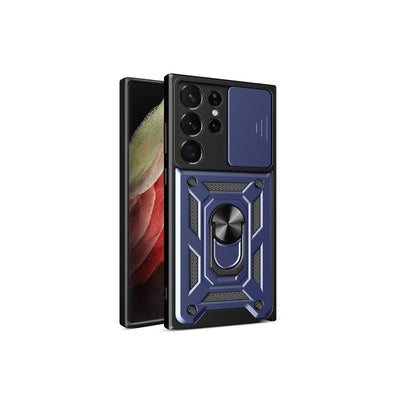 Newface Samsung Galaxy S23 Ultra Kılıf Pars Lens Yüzüklü Silikon