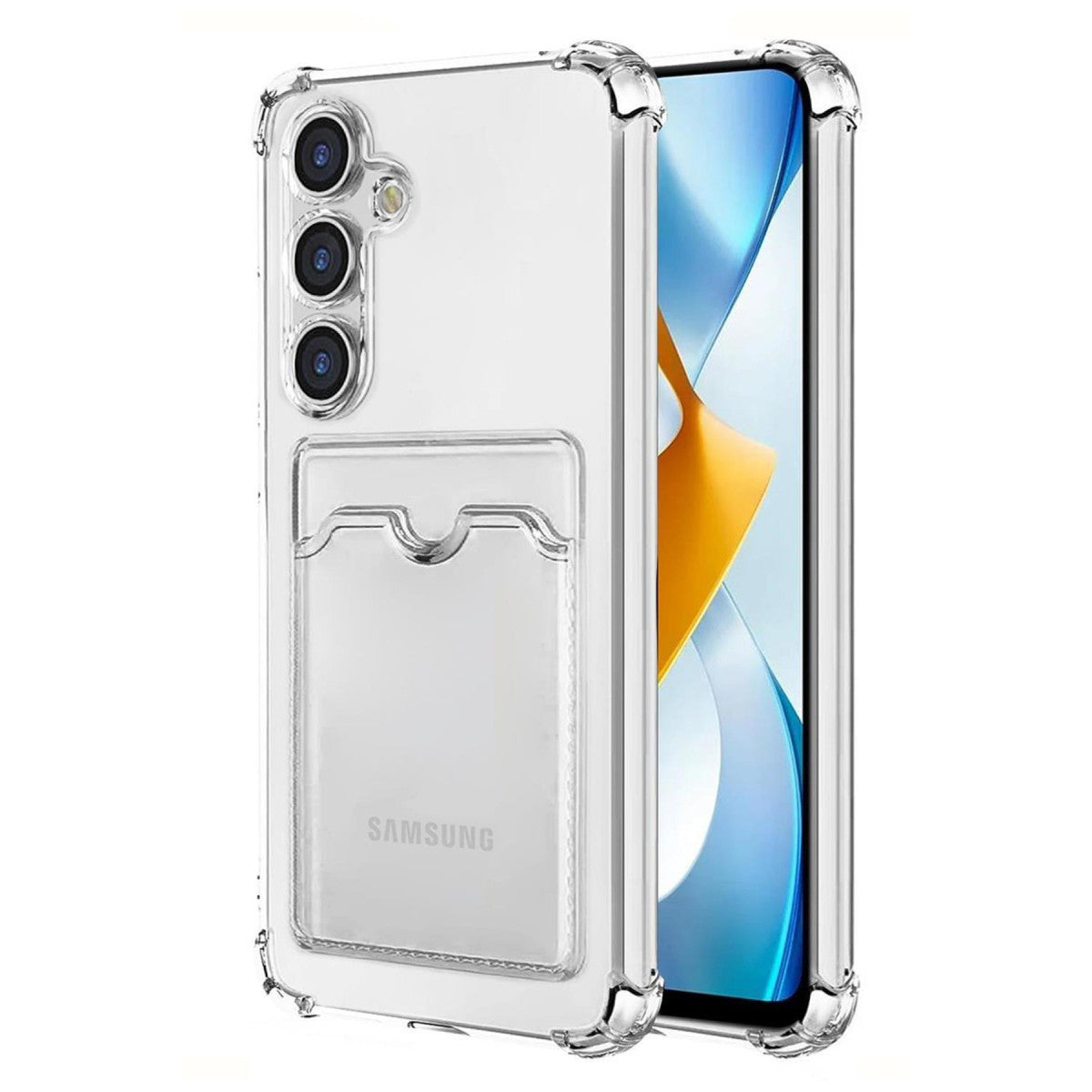 Newface Samsung Galaxy S24 Plus Kılıf Kart Şeffaf Silikon
