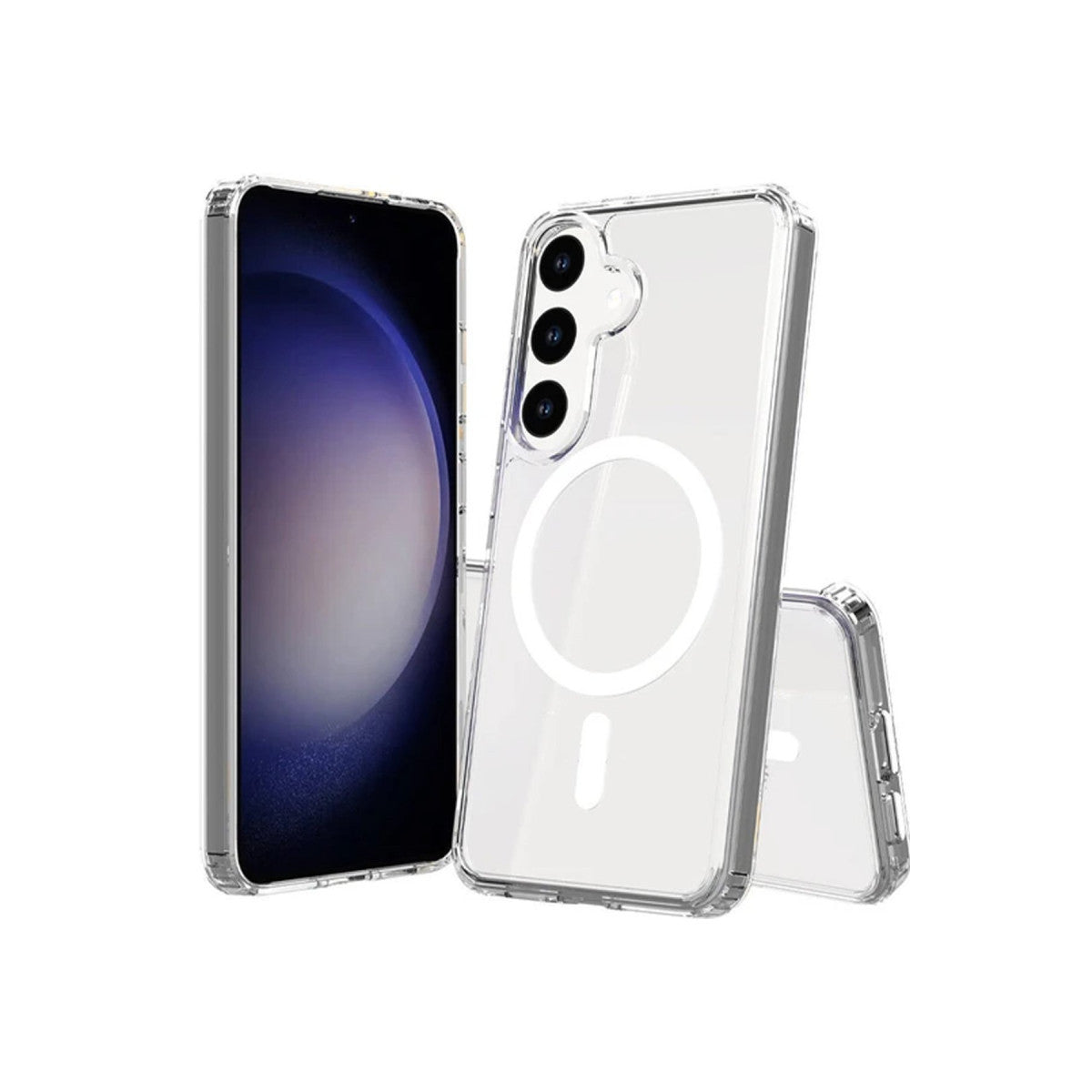 Newface Samsung Galaxy S24 Plus Kılıf Magneticsafe Şeffaf Silikon