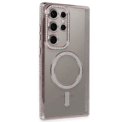 Newface Samsung Galaxy S24 Ultra Kılıf Joke Simli Magneticsafe Kılıf
