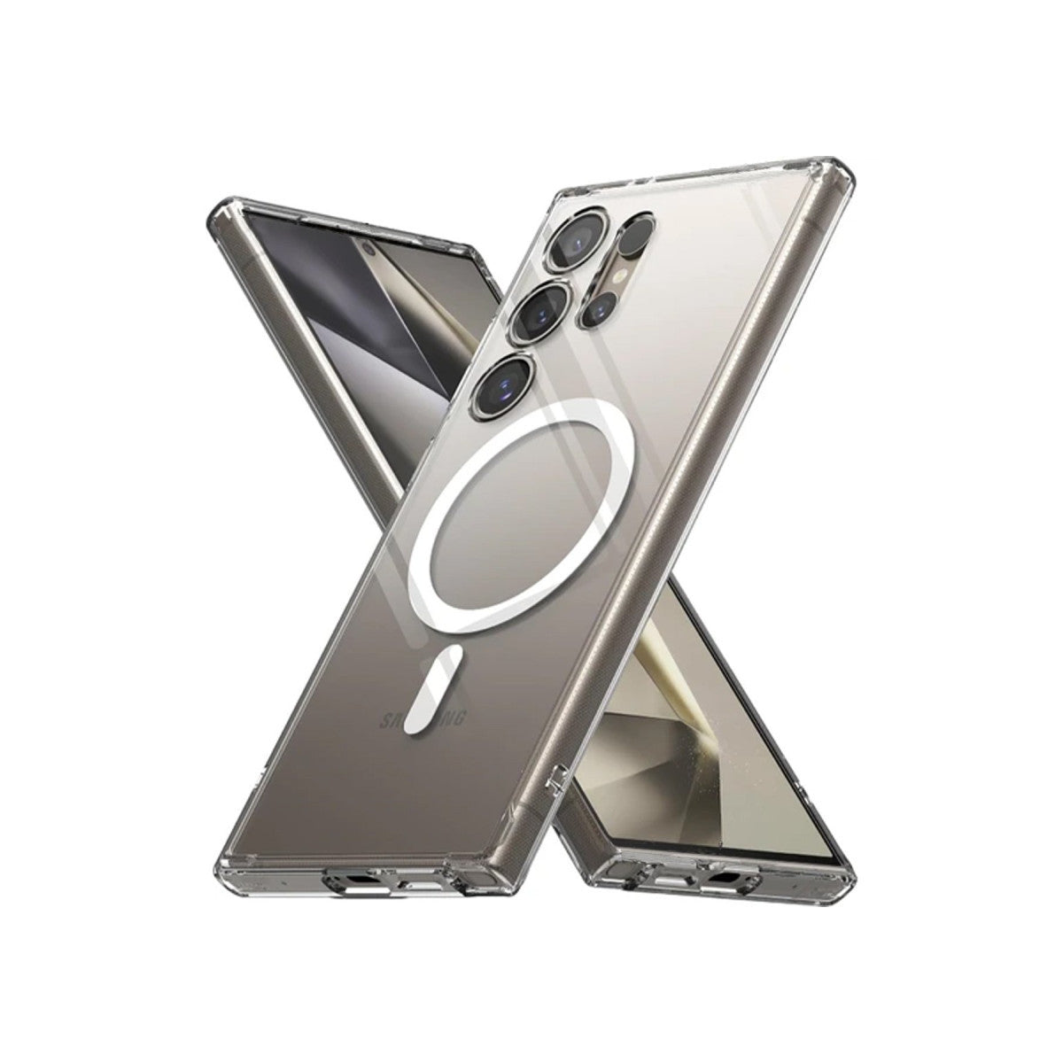 Newface Samsung Galaxy S24 Ultra Kılıf Magneticsafe Şeffaf Silikon