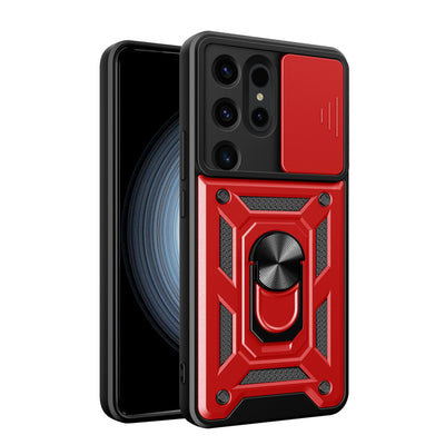 Newface Samsung Galaxy S24 Ultra Kılıf Pars Lens Yüzüklü Silikon