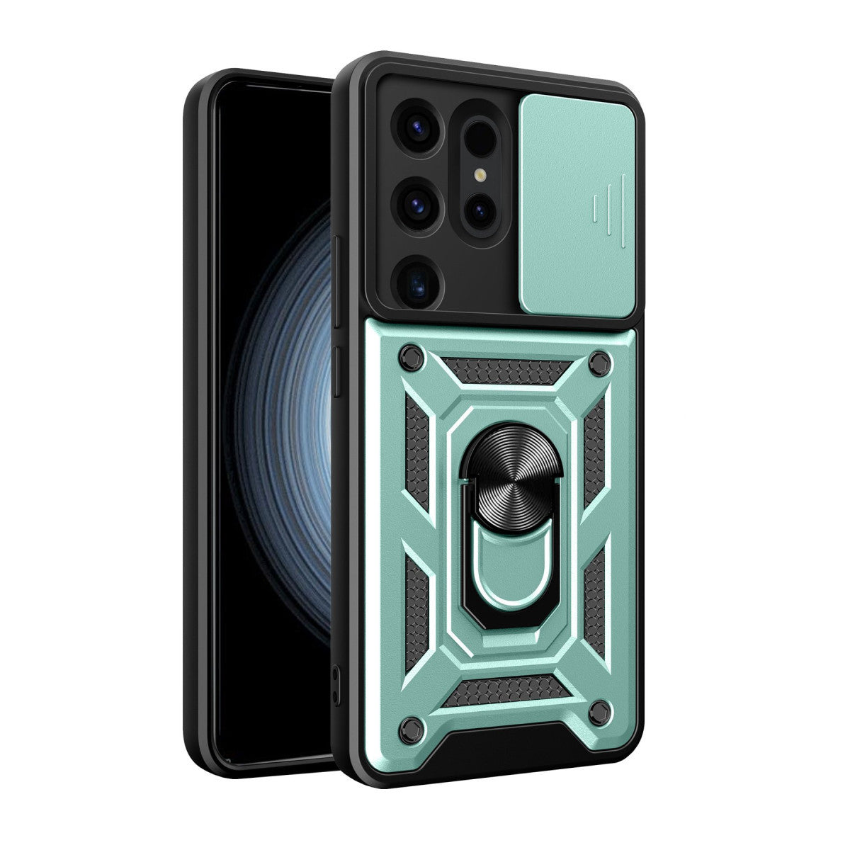 Newface Samsung Galaxy S24 Ultra Kılıf Pars Lens Yüzüklü Silikon
