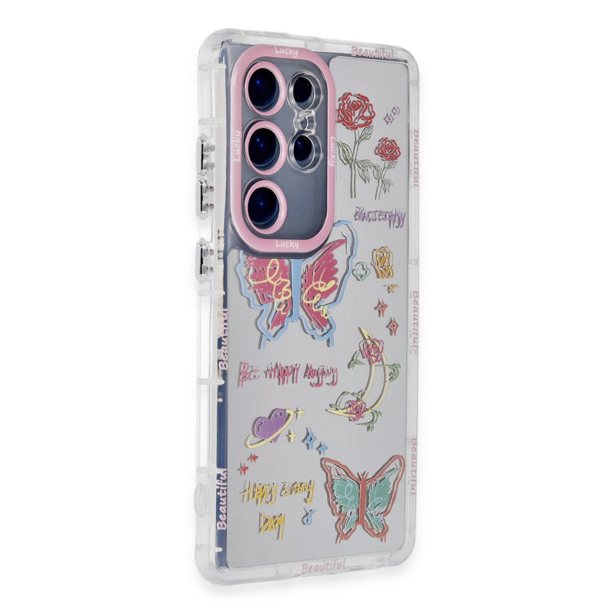 Newface Samsung Galaxy S24 Ultra Kılıf Reflexion Desenli Kapak