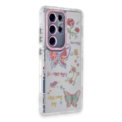 Newface Samsung Galaxy S24 Ultra Kılıf Reflexion Desenli Kapak