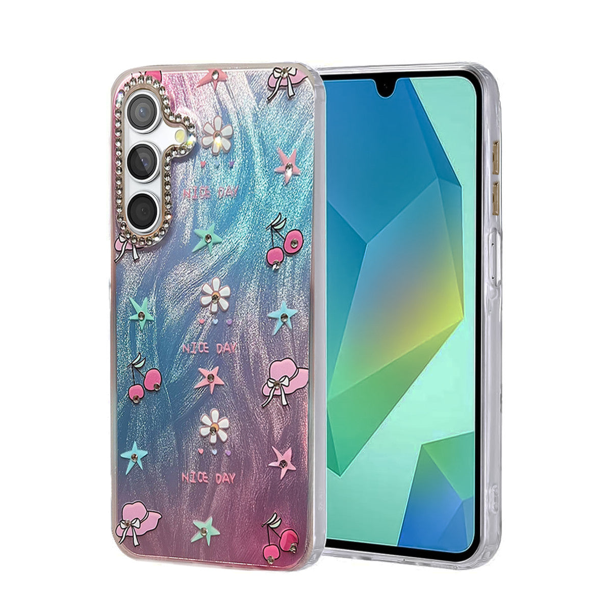 Newface Samsung Galaxy S25 Plus Kılıf Blade Aynalı Desenli Kapak