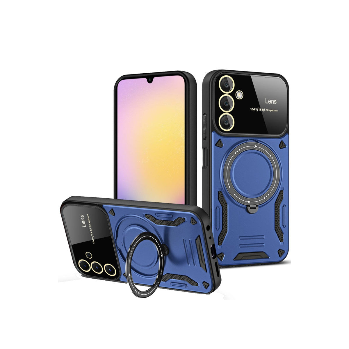 Newface Samsung Galaxy S25 Plus Kılıf Joy Lens Standlı Kapak