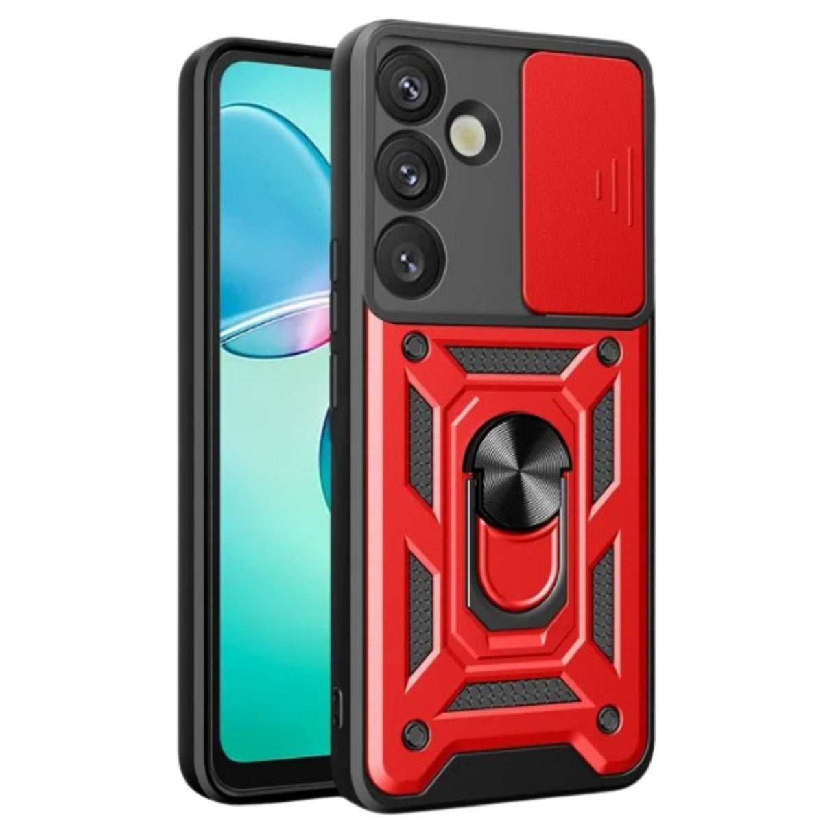 Newface Samsung Galaxy S25 Plus Kılıf Pars Lens Yüzüklü Silikon