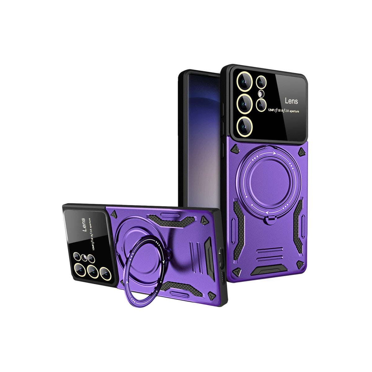 Newface Samsung Galaxy S25 Ultra Kılıf Joy Lens Standlı Kapak