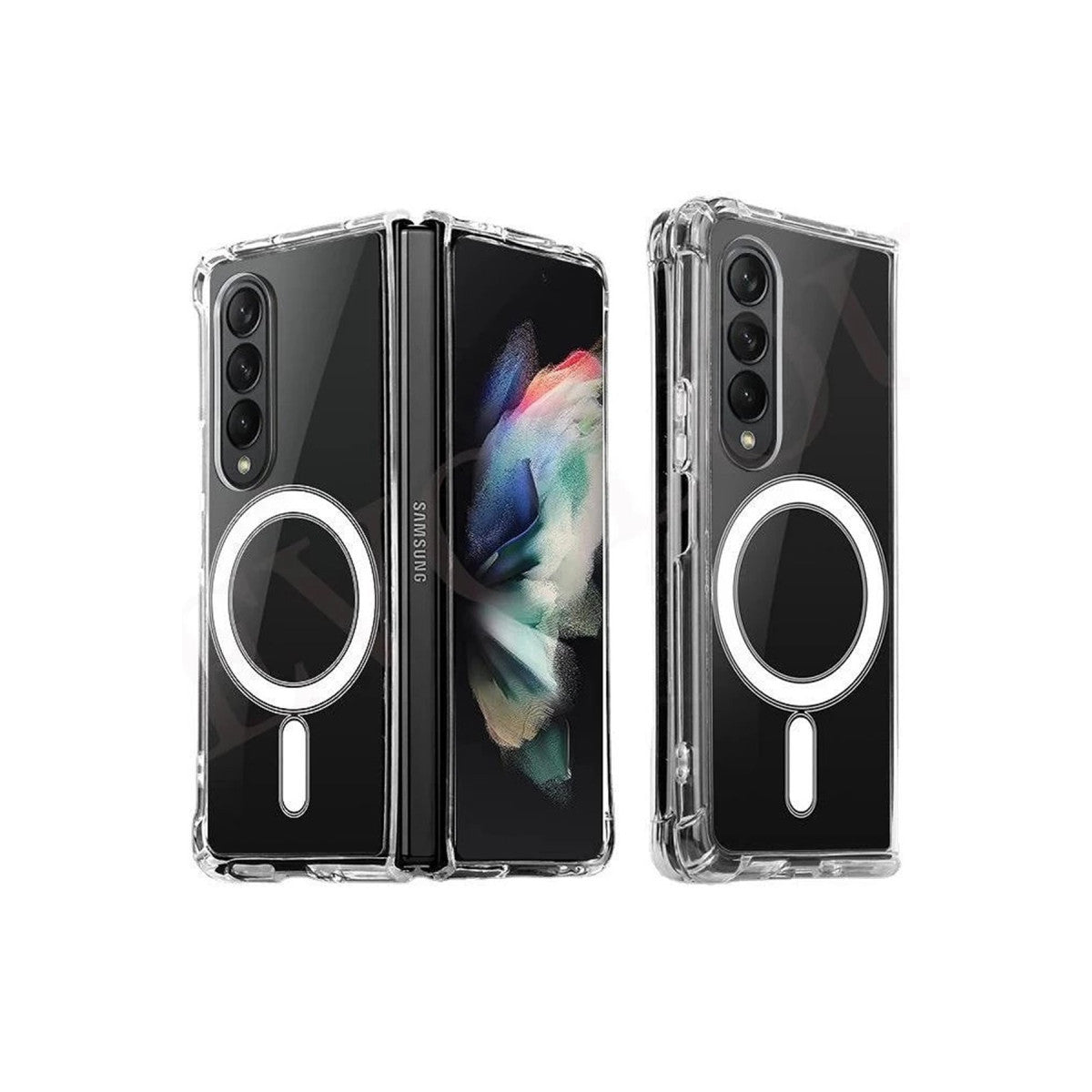 Newface Samsung Galaxy Z Fold 4 Kılıf Magneticsafe Şeffaf Silikon