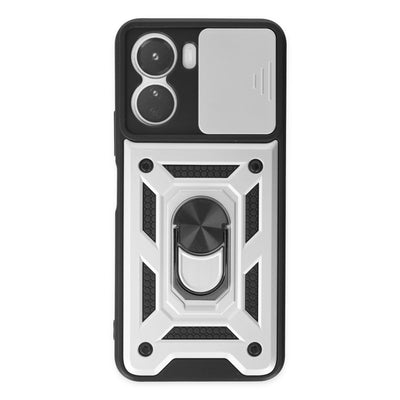 Newface Vivo Y16 Kılıf Pars Lens Yüzüklü Silikon