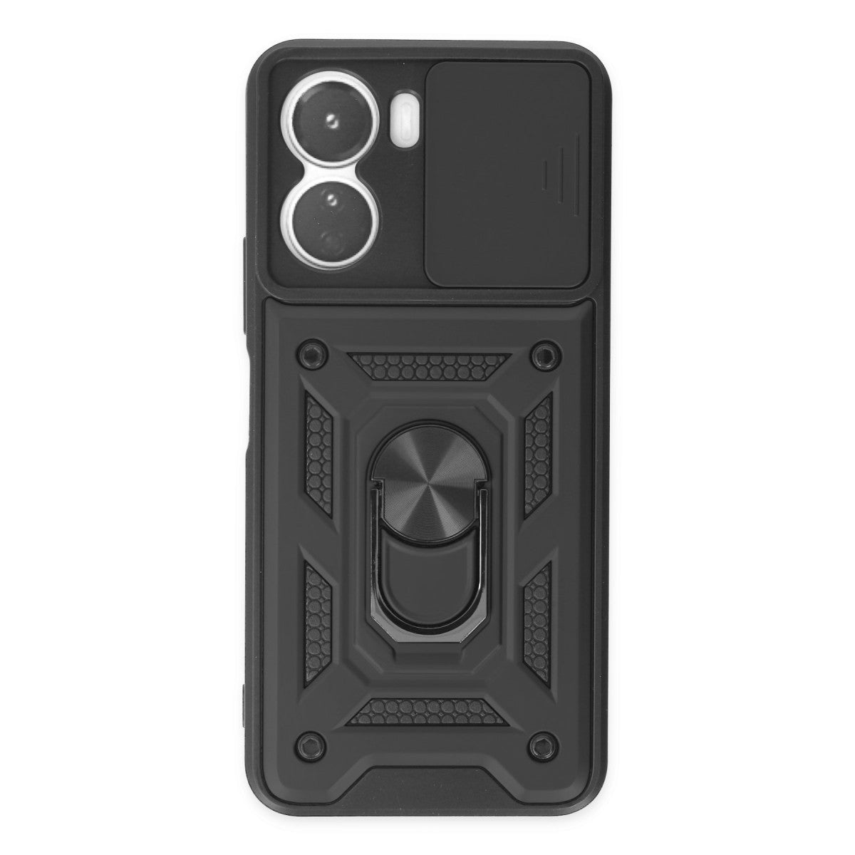 Newface Vivo Y16 Kılıf Pars Lens Yüzüklü Silikon