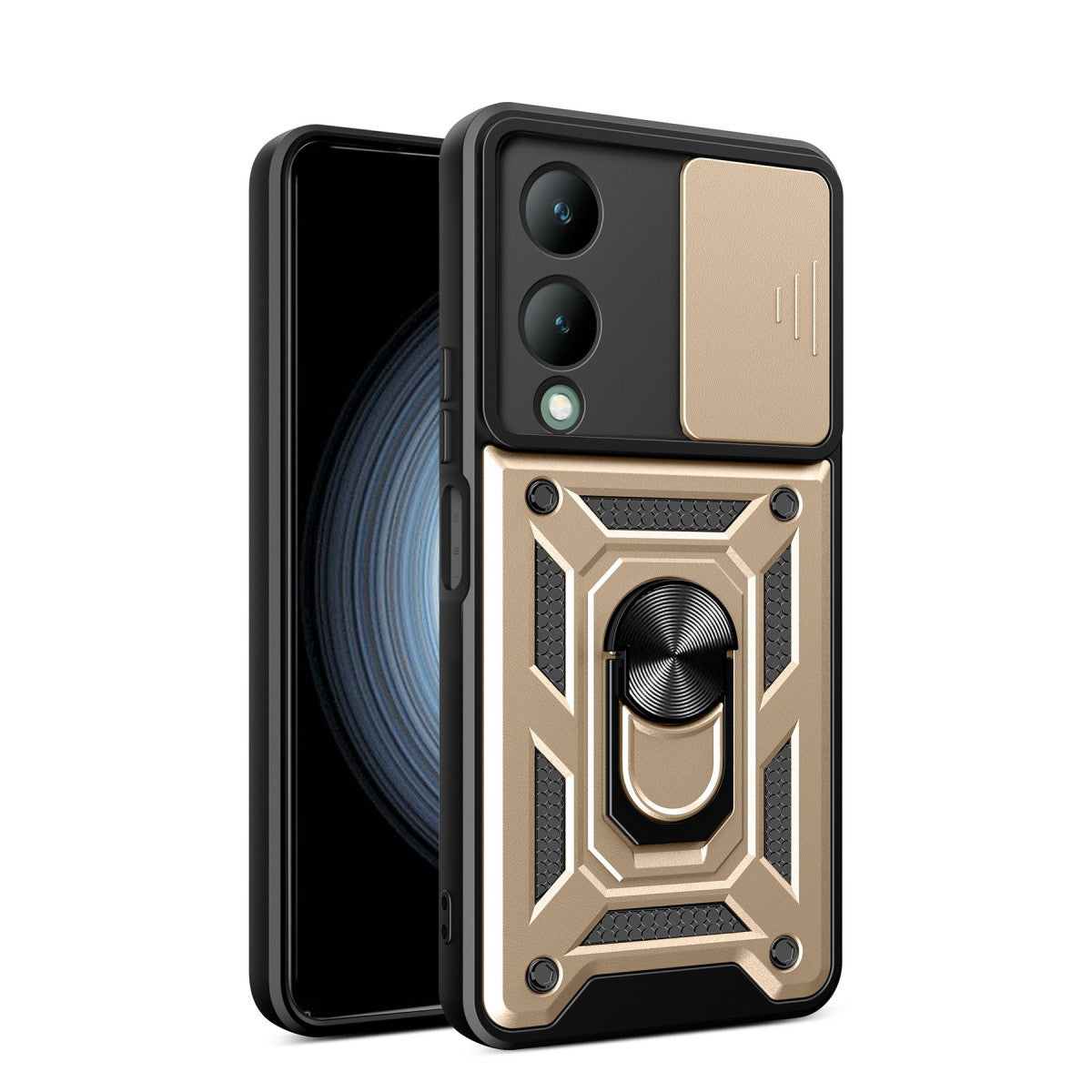 Newface Vivo Y17S Kılıf Pars Lens Yüzüklü Silikon