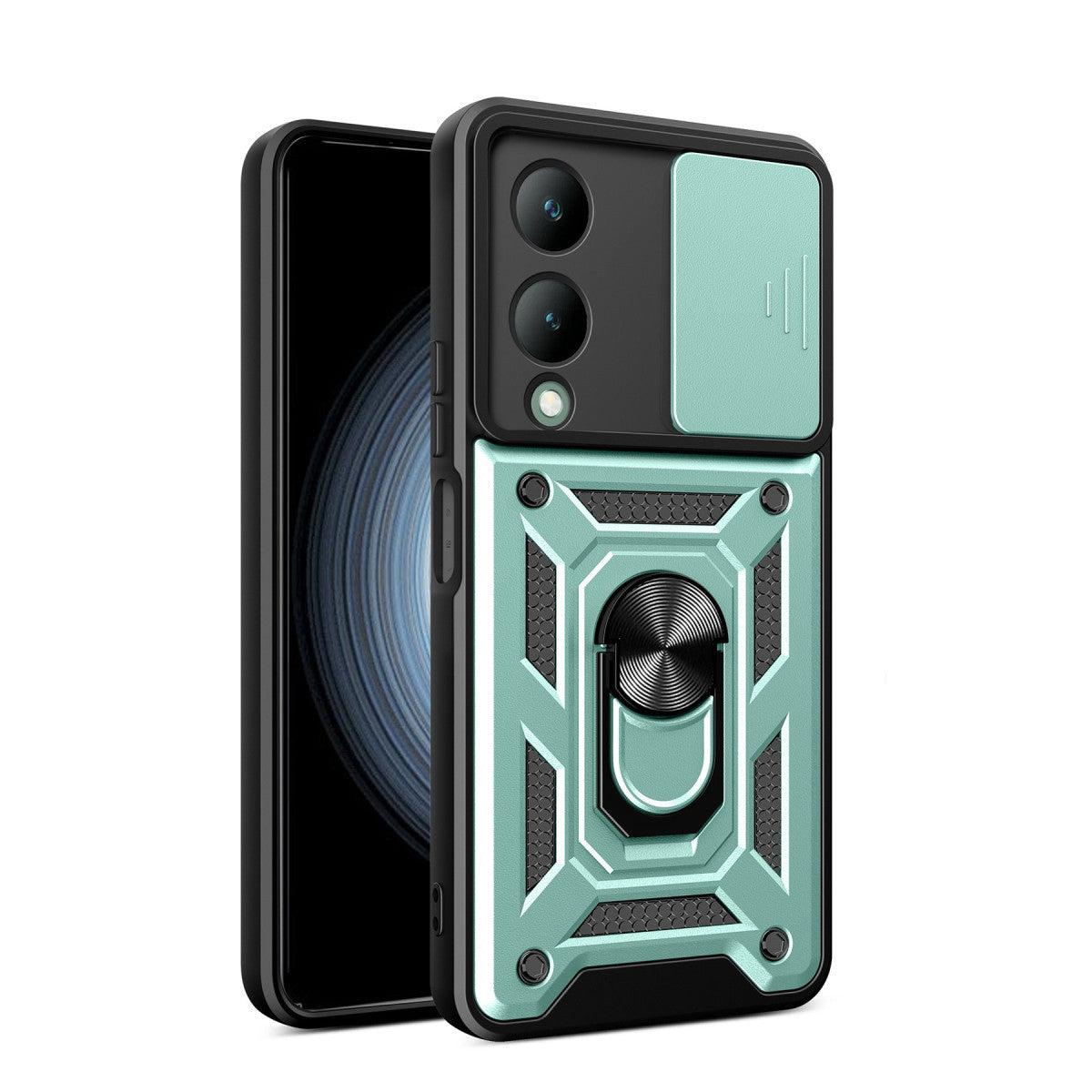 Newface Vivo Y17S Kılıf Pars Lens Yüzüklü Silikon