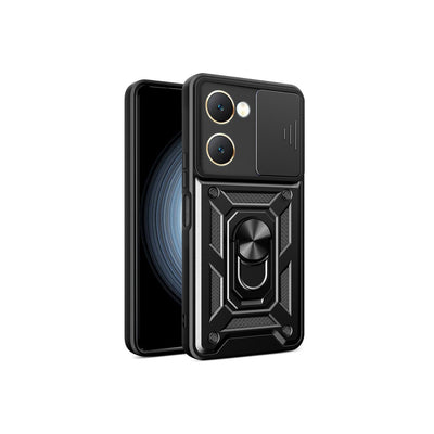 Newface Vivo Y18 Kılıf Pars Lens Yüzüklü Silikon