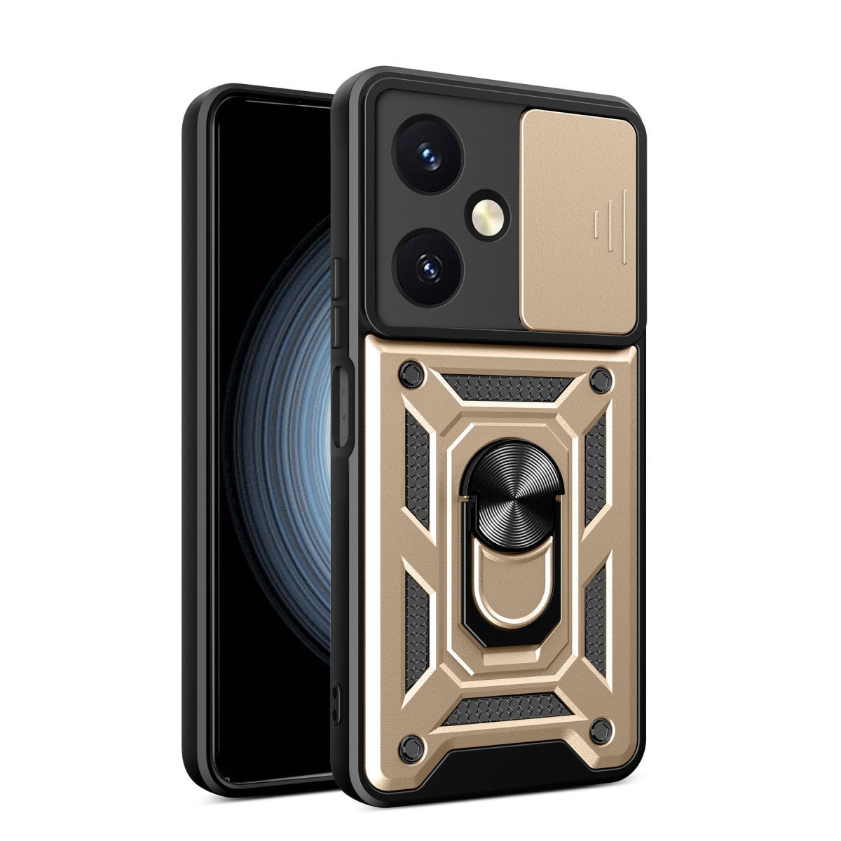 Newface Vivo Y27 Kılıf Pars Lens Yüzüklü Silikon