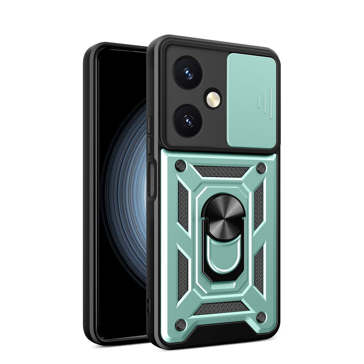 Newface Vivo Y27 Kılıf Pars Lens Yüzüklü Silikon