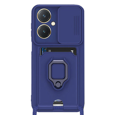 Newface Vivo Y27 Kılıf Zuma Kartvizitli Yüzüklü Silikon