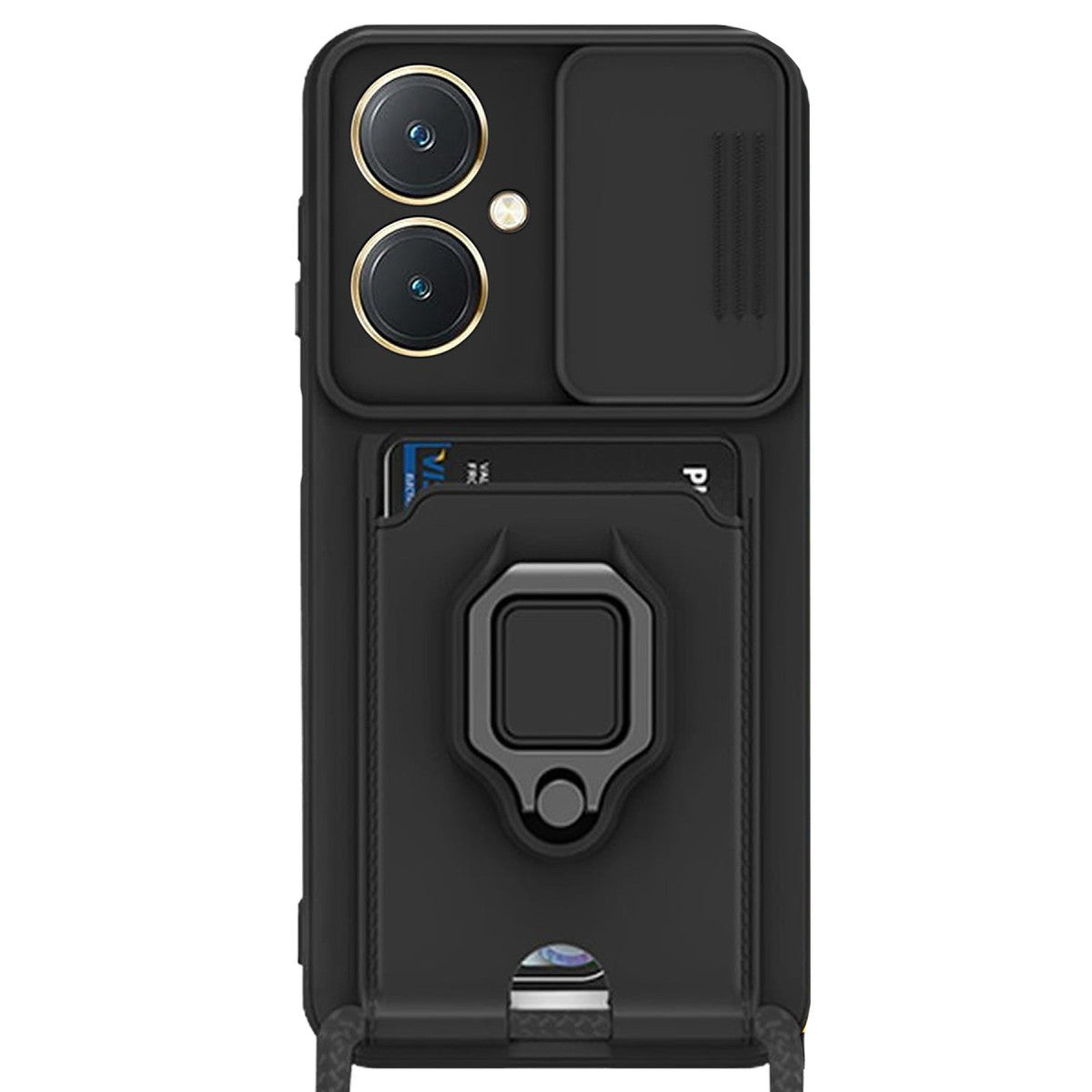Newface Vivo Y27 Kılıf Zuma Kartvizitli Yüzüklü Silikon