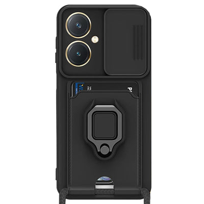 Newface Vivo Y27 Kılıf Zuma Kartvizitli Yüzüklü Silikon