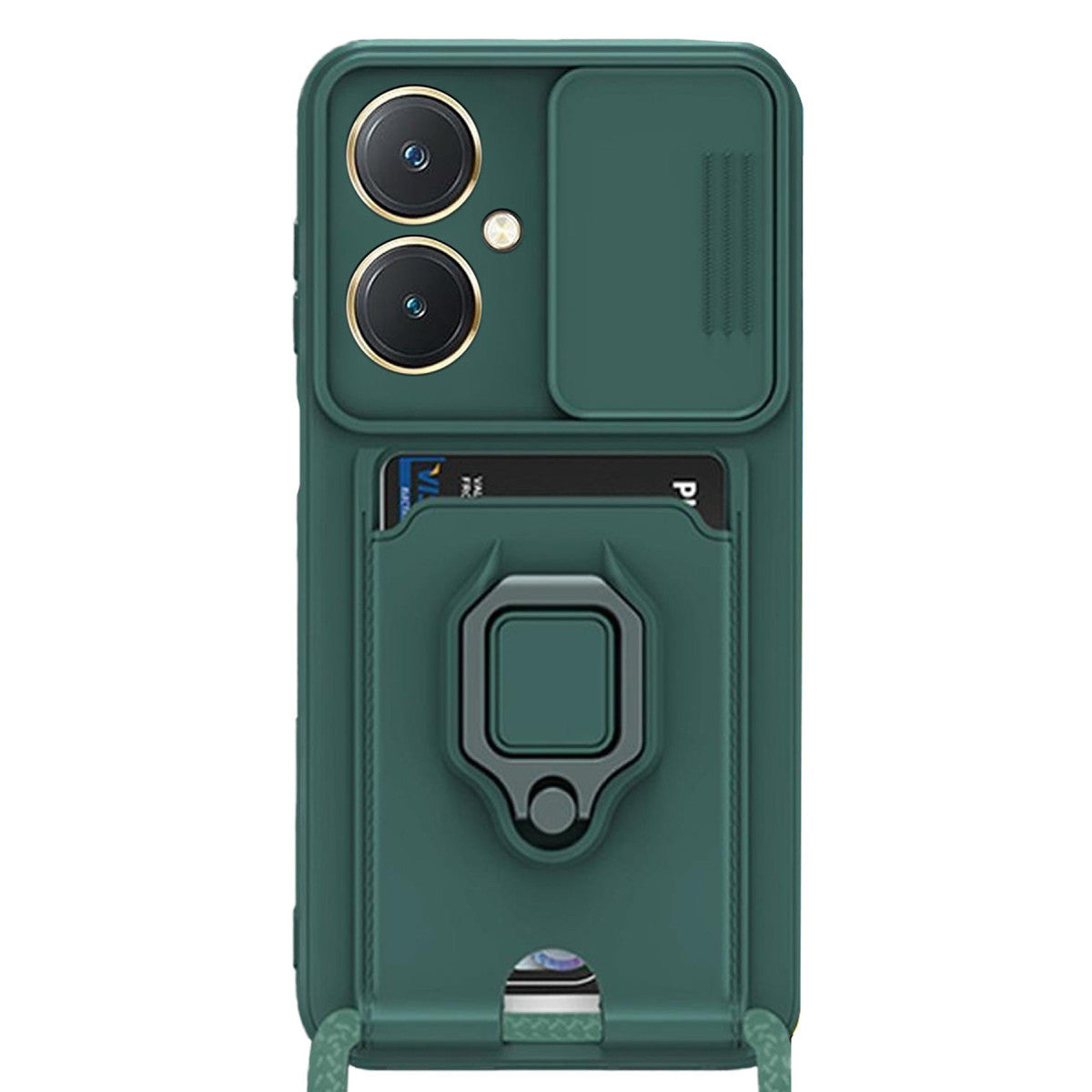 Newface Vivo Y27 Kılıf Zuma Kartvizitli Yüzüklü Silikon