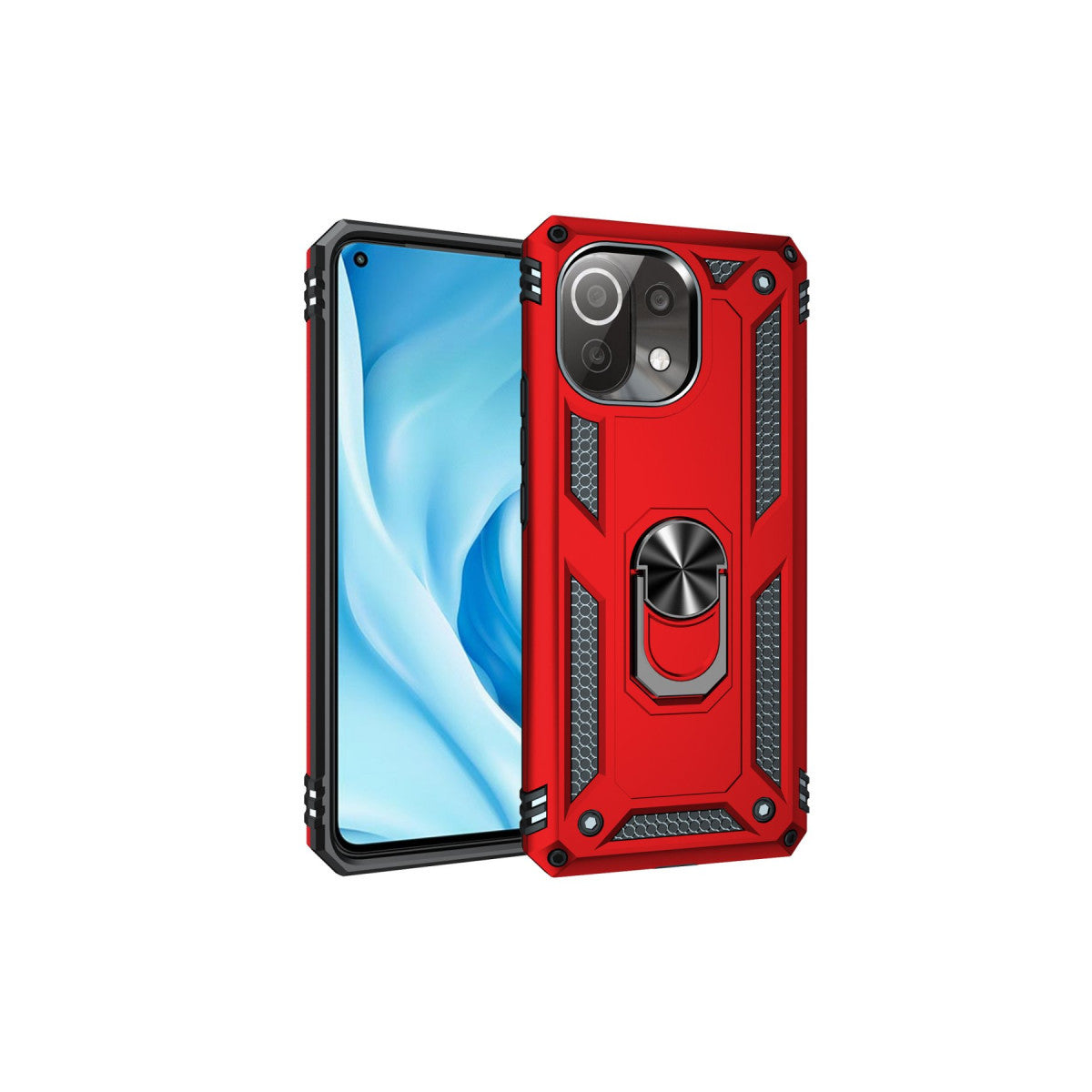 Newface Xiaomi Mİ 11 Lite Kılıf Sofya Yüzüklü Silikon Kapak