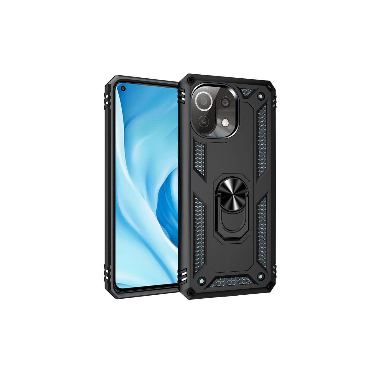 Newface Xiaomi Mİ 11 Lite Kılıf Sofya Yüzüklü Silikon Kapak