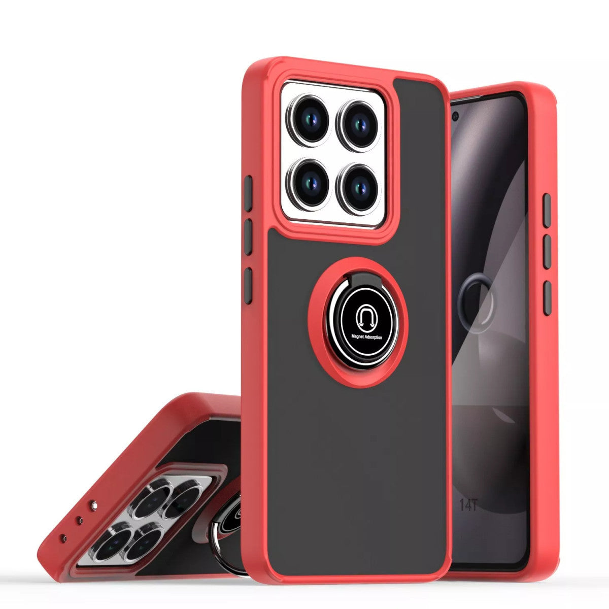 Newface Xiaomi Mi 14T Pro Kılıf Montreal Yüzüklü Silikon Kapak