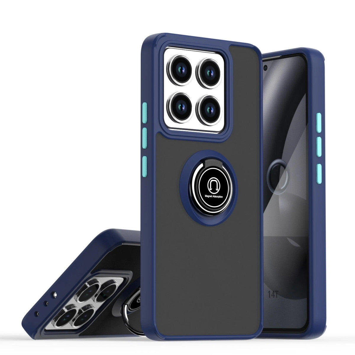 Newface Xiaomi Mi 14T Pro Kılıf Montreal Yüzüklü Silikon Kapak