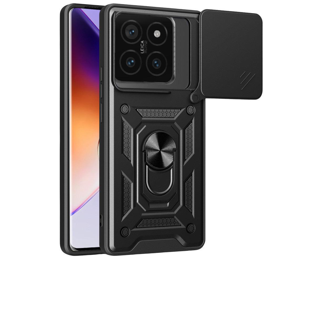 Newface Xiaomi Mi 14T Pro Kılıf Pars Lens Yüzüklü Silikon