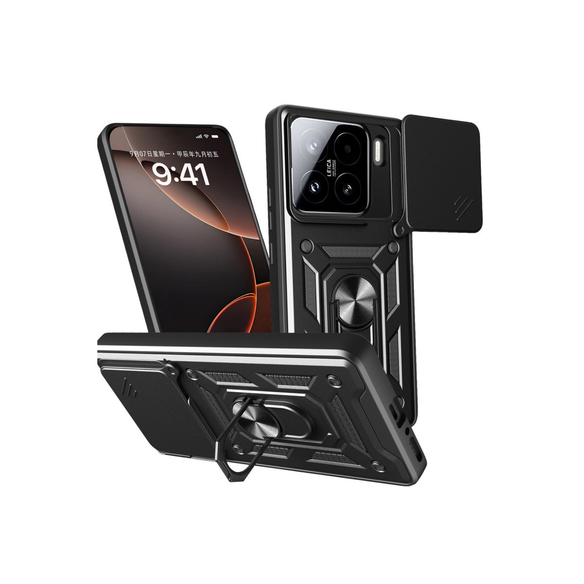 Newface Xiaomi Mi 15 Kılıf Pars Lens Yüzüklü Silikon