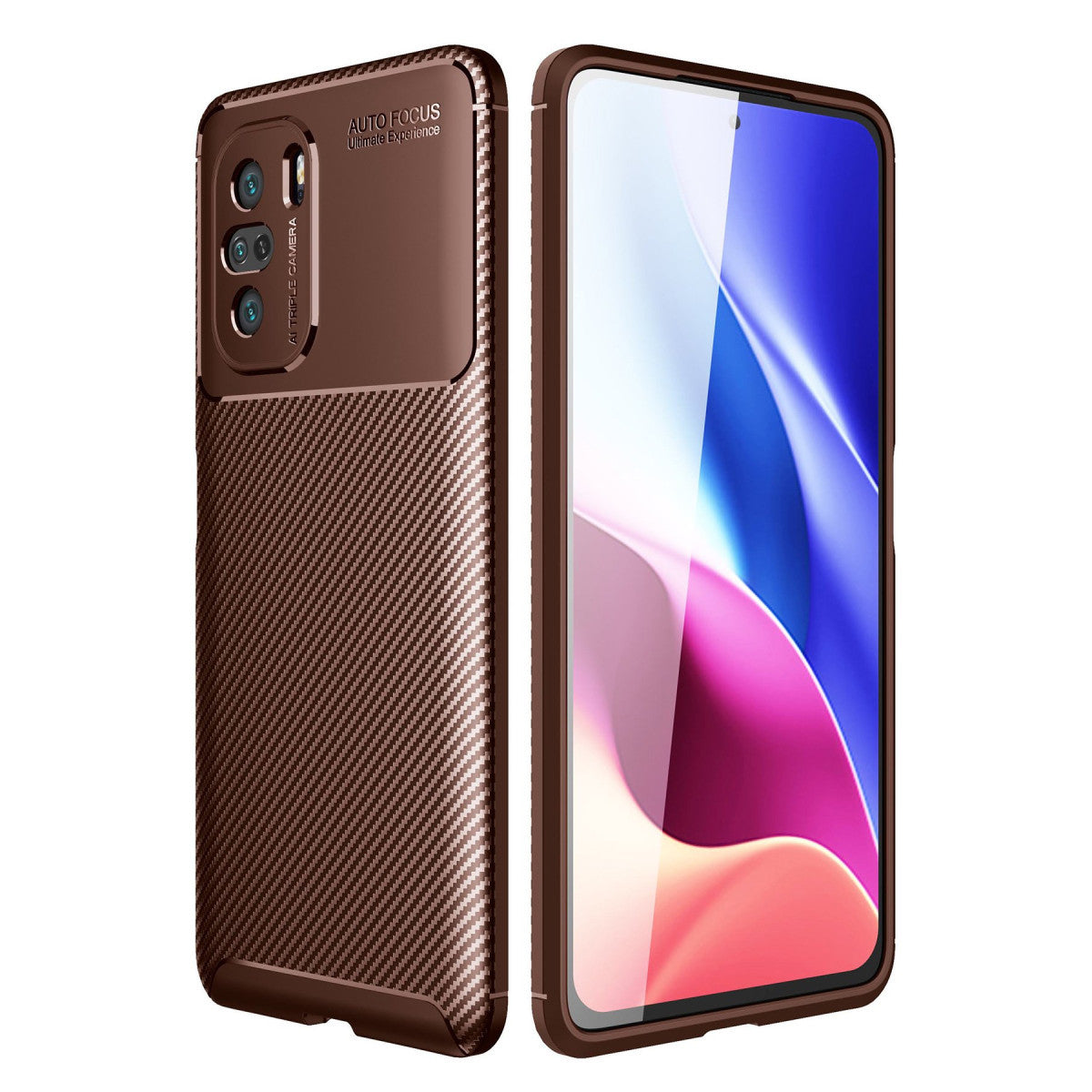 Newface Xiaomi Poco F3 Kılıf Auto Focus Karbon Kapak