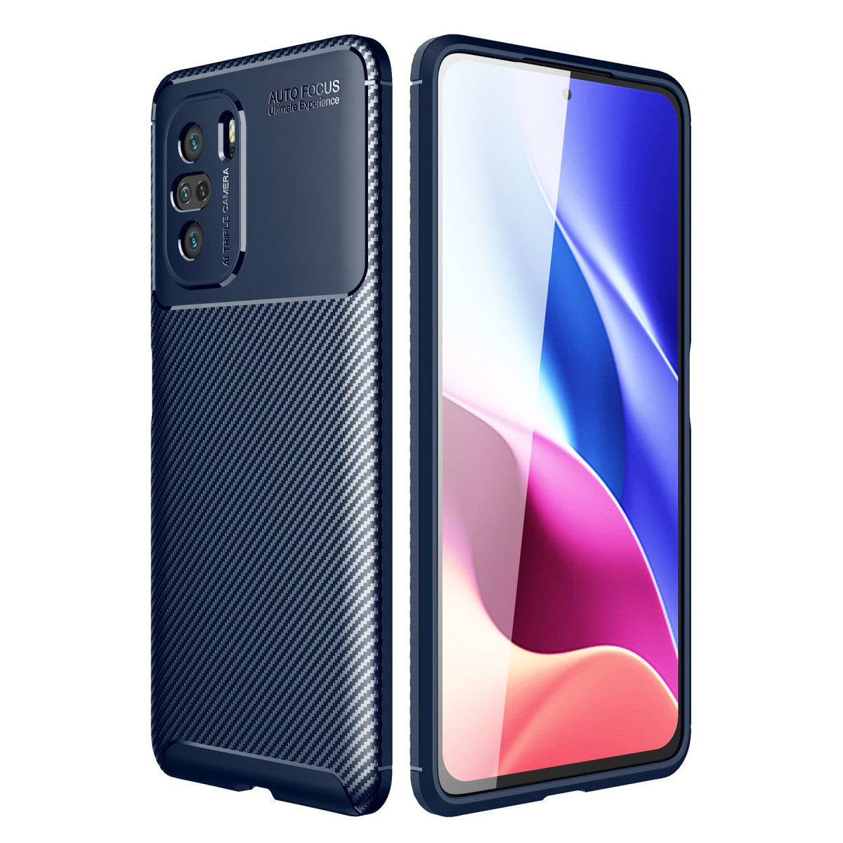 Newface Xiaomi Poco F3 Kılıf Auto Focus Karbon Kapak